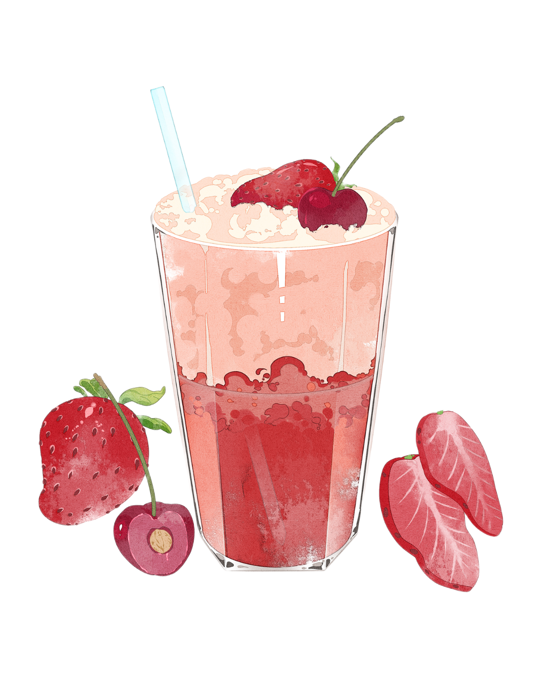 Strawberry Cream Latte